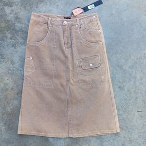 Cargo Faded Midi Skirt